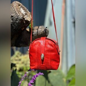 Unbranded — Vintage Snakeskin Leather Crossbody